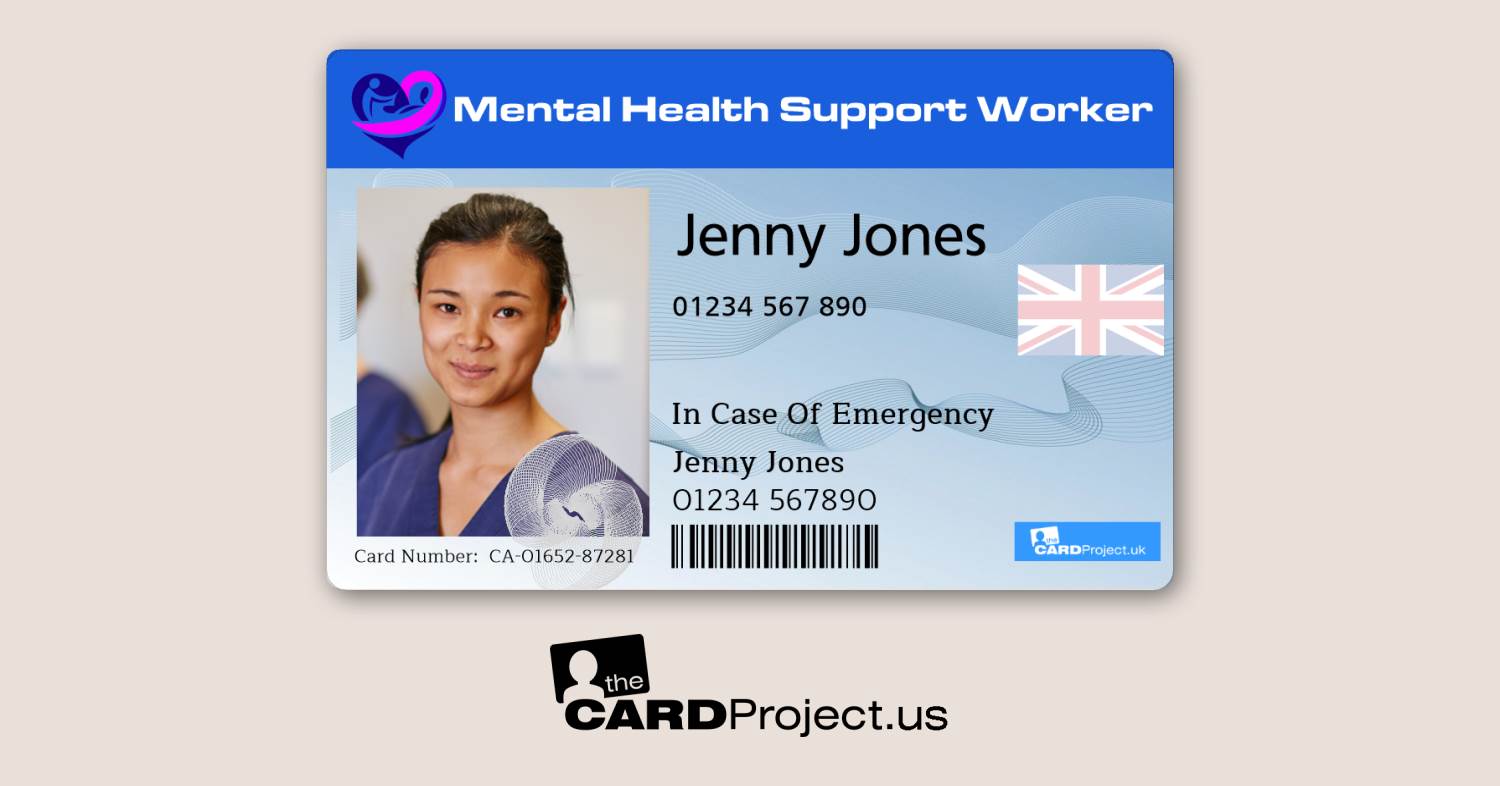 Mental Health Support Worker ID Card Premium (FRONT)